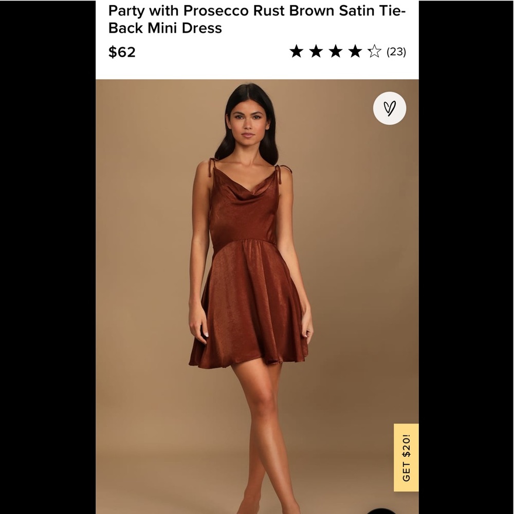Lulu’s satin mini dress